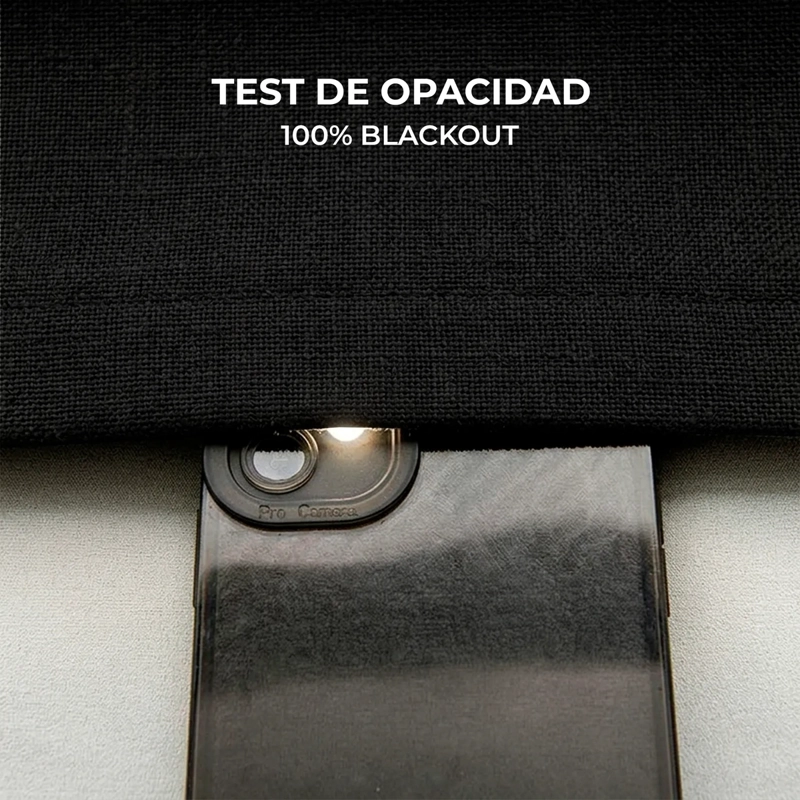 CORTINA 100% BLACKOUT 2 PAÑOS 220 X 140 LINO TERMICA ROLLER GRIS - 3