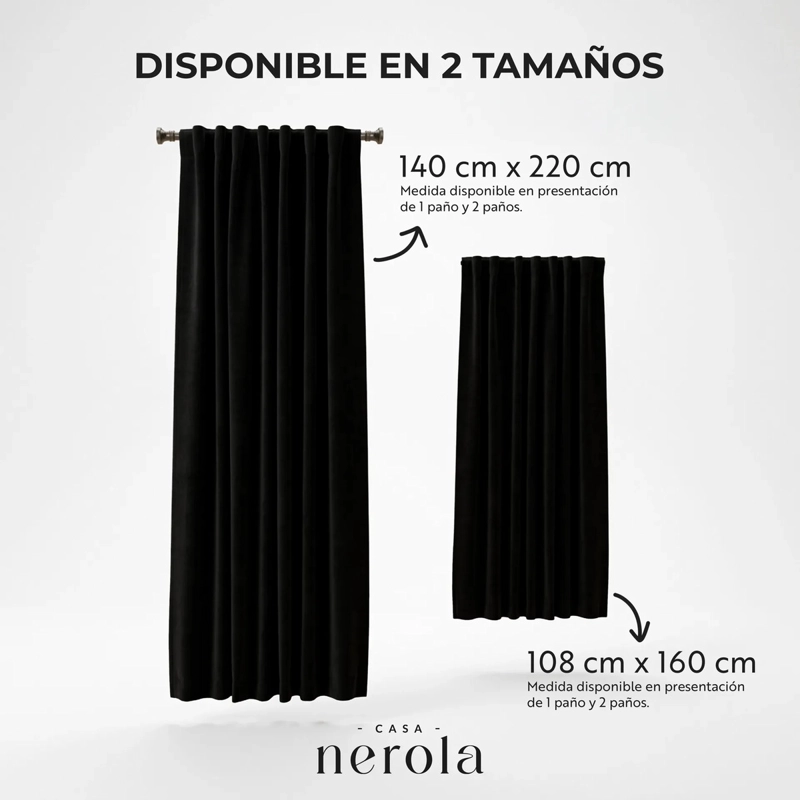 CORTINA 100% BLACKOUT 2 PAÑOS 220 X 140 LINO TERMICA ROLLER GRIS - 5