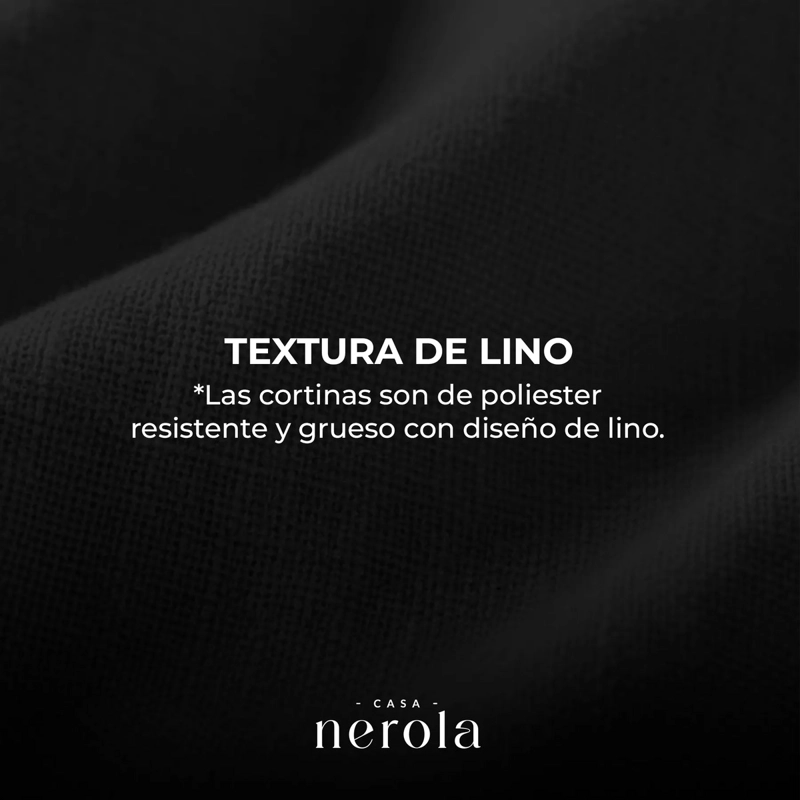 CORTINA 100% BLACKOUT 2 PAÑOS 220 X 140 LINO TERMICA ROLLER GRIS - 7