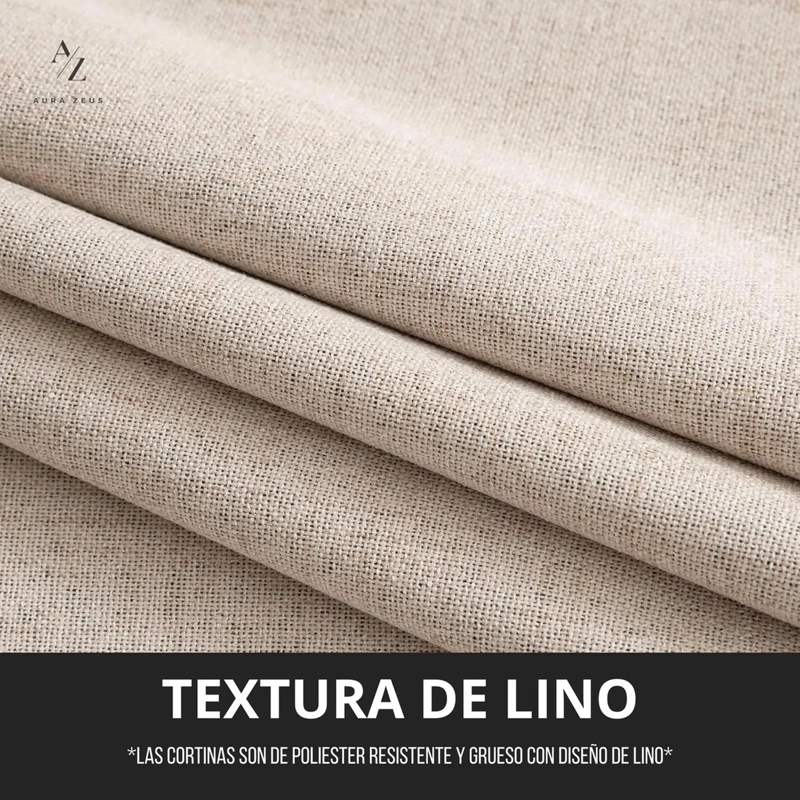 CORTINA DE BANO TELA + FORRO + 12 GANCHOS PREMIUM 180 X 180 CM BLANCO JUEGO LARGA BEIGE - 4