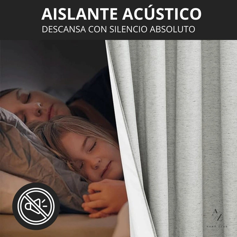 CORTINA 100% BLACKOUT 2 PANOS 220 X 140 CM LINO TERMICA ROLLER GRIS - 8