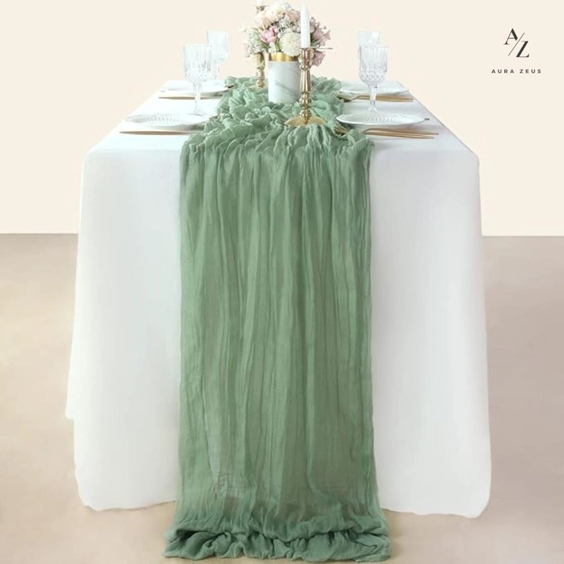 CAMINO DE MESAS GASA RECTANGULAR MANTEL CENTRO 300X90CM - 6