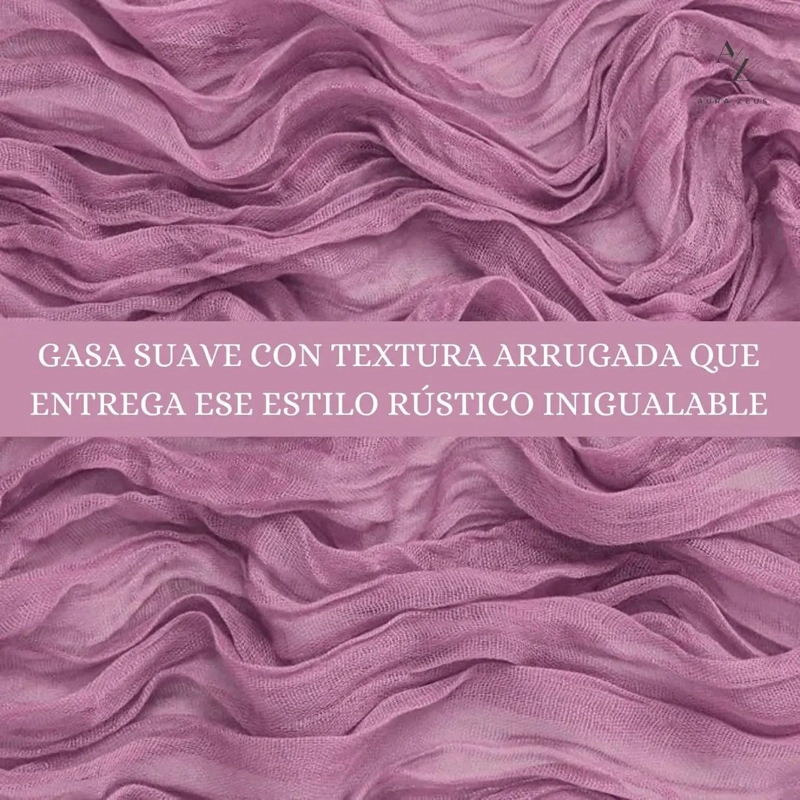 CAMINO DE MESAS GASA RECTANGULAR MANTEL CENTRO 300X90CM TERRACOTA - 2