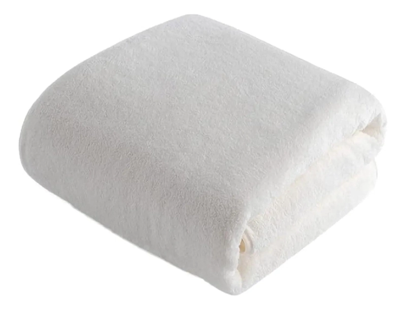 SET DE 2 TOALLAS GRANDE DE BANO TOALLON 100 X 140 CM MICROFIBRA BLANCO - 1