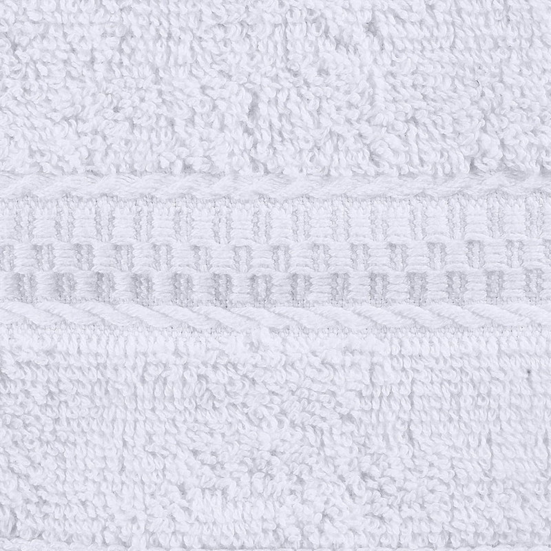 SET DE 2 TOALLAS DE BANO 140X70 CM ALGODON 500GR GRANDES BLANCO - 9
