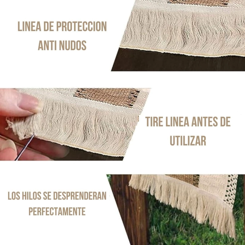 CAMINO DE MESA ALGODON YUTE ETNICO MANTEL DE CENTRO 180X30CM - 7