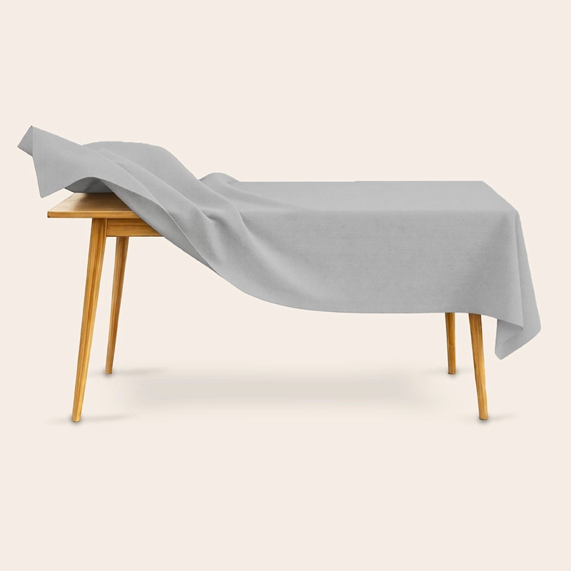 MANTEL RECTANGULAR ANTIMANCHAS IMPERMEABLE GENERO TELA 220 X 140 CM GRIS - 9