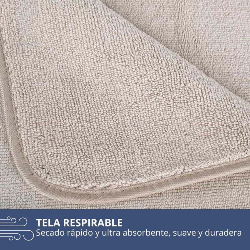 TOALLON GRANDE DE BANO NEGRO 100 X 140 CM MICROFIBRA PLAYA DE MANO BEIGE - 5