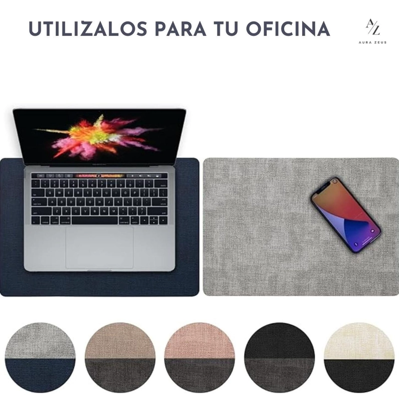 SET 4 POSAVASOS ECOCUERO ANTIMANCHAS IMPERMEABLES 2 EN 1 MULTICOLOR - 8