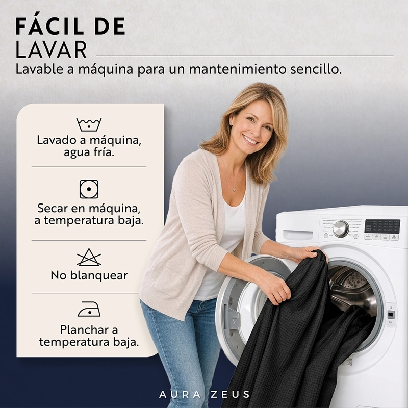CORTINA DE BAÑO DISEÑO IMPERMEABLE + FORRO Y 12 GANCHOS NEGRO AZ - 5