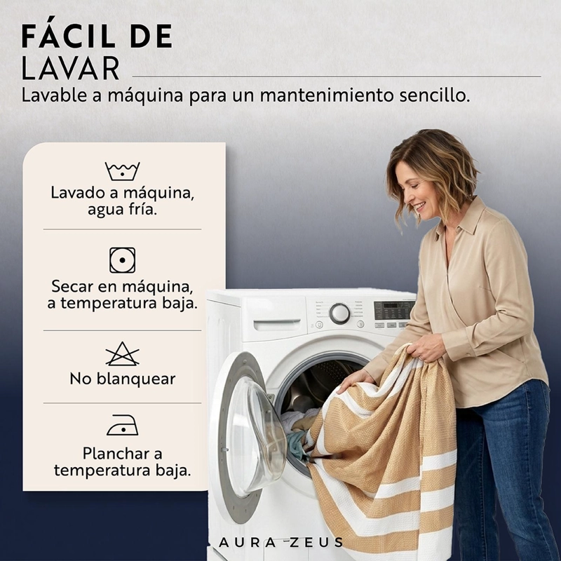CORTINA DE BAÑO DISEÑO IMPERMEABLE TELA BANO + 12 GANCHOS AZ - 6