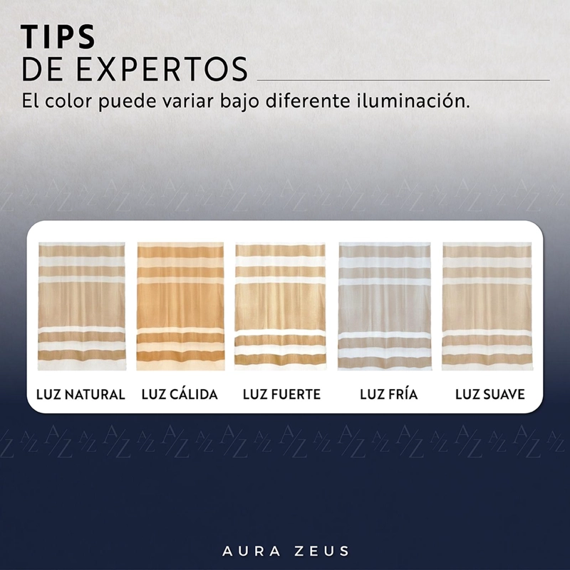 CORTINA DE BAÑO DISEÑO IMPERMEABLE TELA BANO + 12 GANCHOS AZ - 8