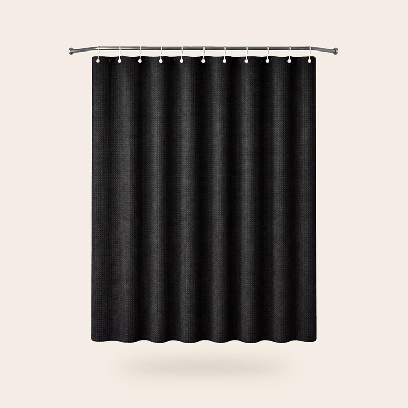 CORTINA DE BAÑO IMPERMEABLE TELA DUCHA +12 GANCHO PREMIUM AZ - 9