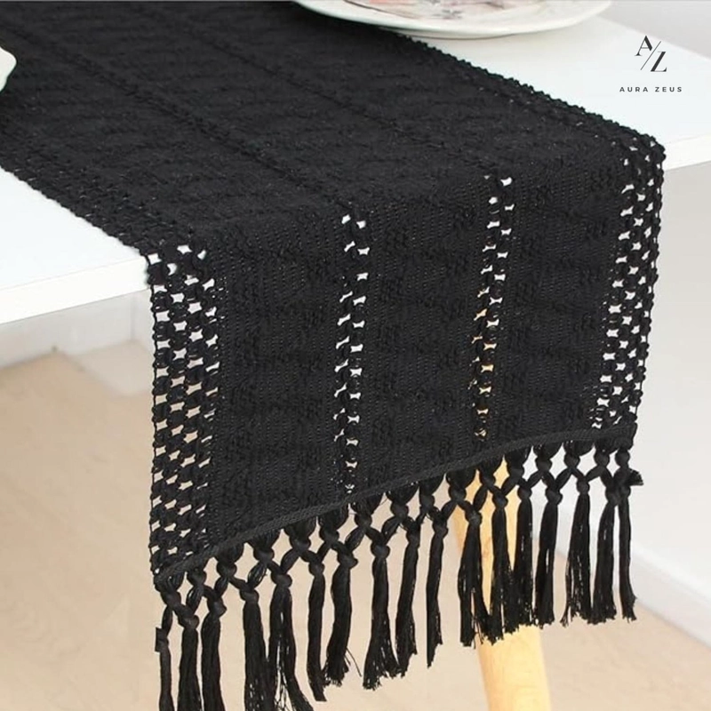 CAMINO DE MESA ALGODON YUTE ETNICO MANTEL DE CENTRO 180X30CM - 7