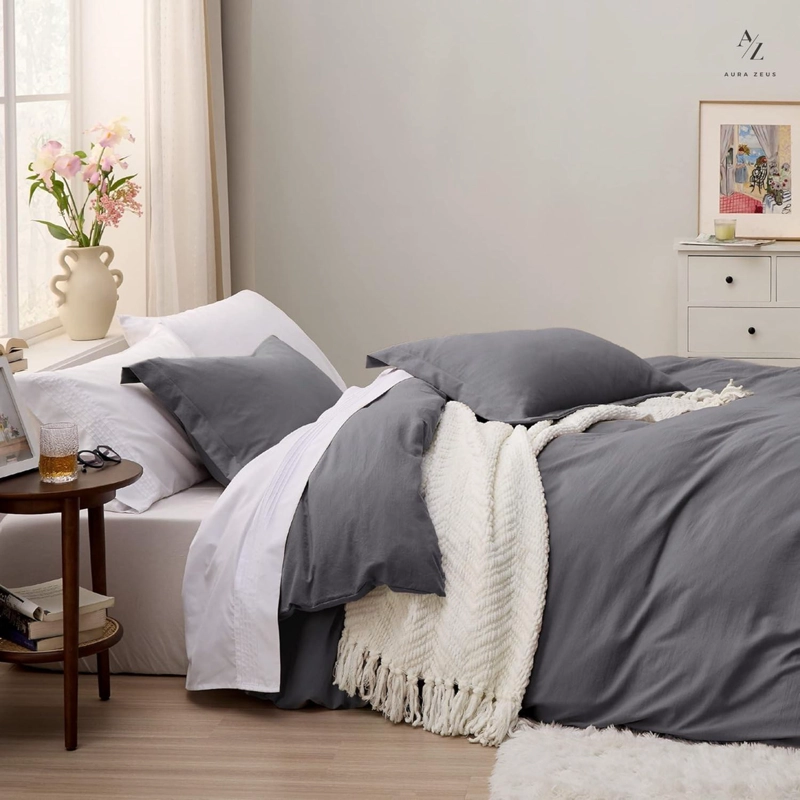 FUNDA PLUMON DUVET EDREDON 1800 HILOS MICROFIBRA SABANA AZ TAMAÑO 1.5 PLAZAS - 9