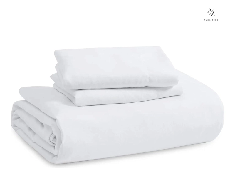 JUEGO FUNDA PLUMON + SABANA BAJERA + FUNDA ALMOHADA HILOS TAMANO KING BLANCO - 9