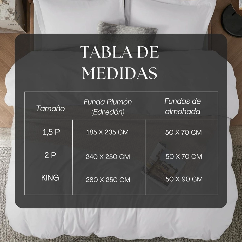 JUEGO FUNDA PLUMON + SABANA BAJERA + FUNDA ALMOHADA HILOS AZ TAMAÑO 1.5 PLAZAS - 7