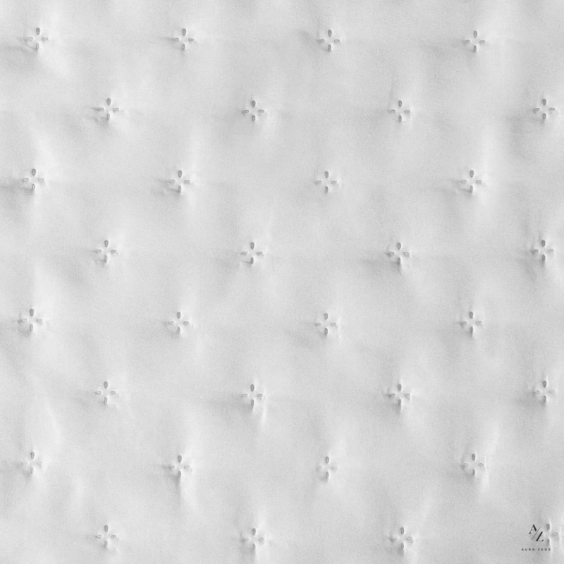 CUBRECAMA QUILT + FUNDAS DE ALMOHADA COBERTORES ACOLCHADO 1.5 PLAZAS BLANCO - 9