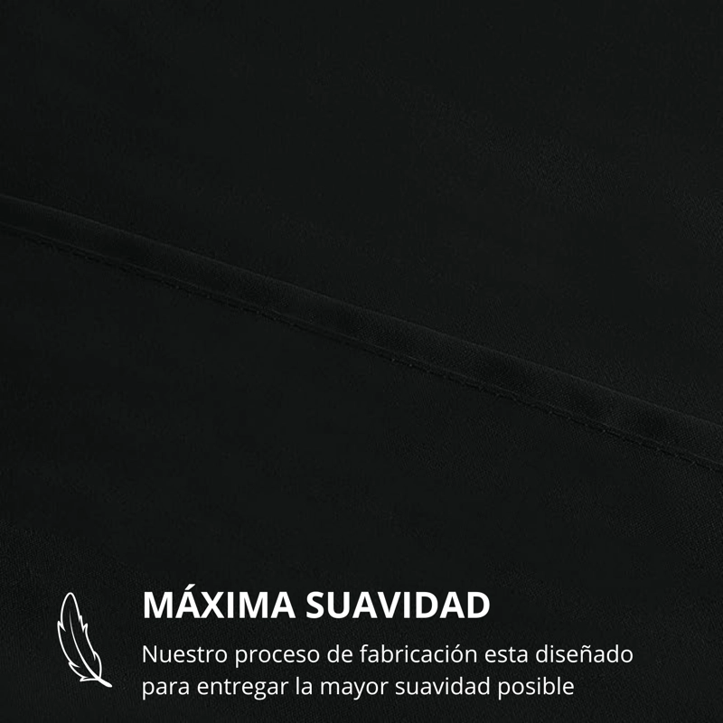 SET 2 FUNDAS DE ALMOHADA 50X70 - 90 HILOS ROPA DE CAMA HOGAR SABANAS NEGRO - 4