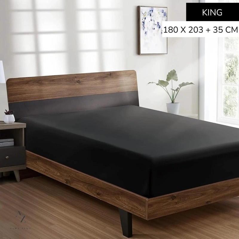 SABANAS BAJERA AJUSTABLE 1800 HILOS MICROFIBRA HOGAR ROPA CAMA ELASTICADA AZ TAMAÑO KING - 2