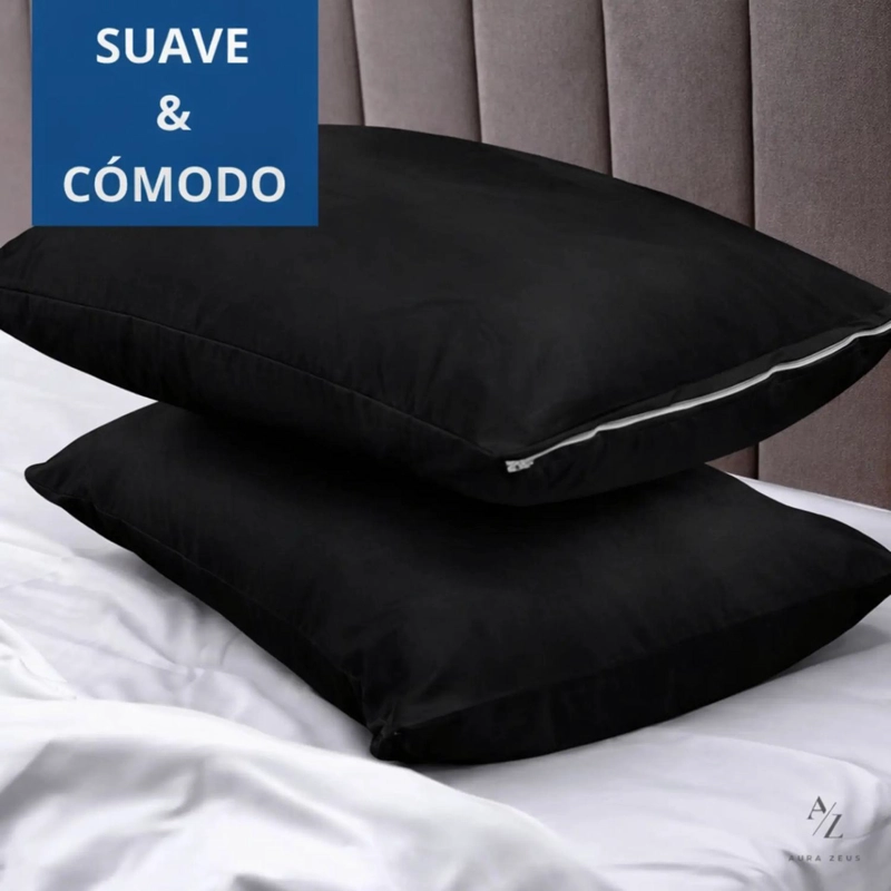 SET DE 2 FUNDAS PARA ALMOHADAS IMPERMEABLES 50X70-90 CM CIERRE NEGRO - 8