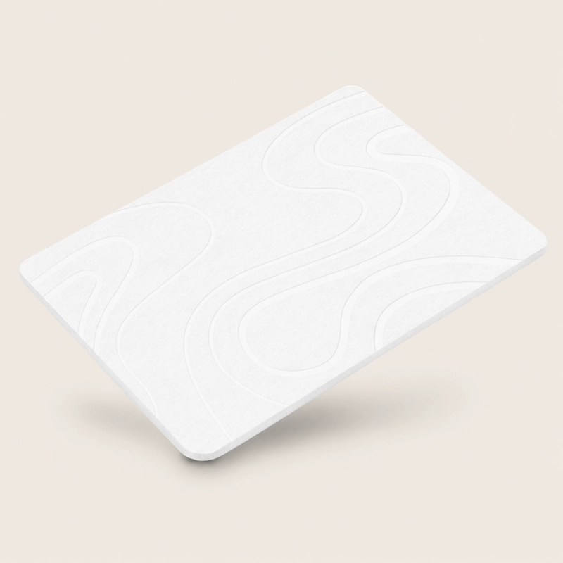 SALIDA DE BANO DIATOMITA 40X60 CM ANTIDESLIZANTE ABSORBENTE BLANCO - 1