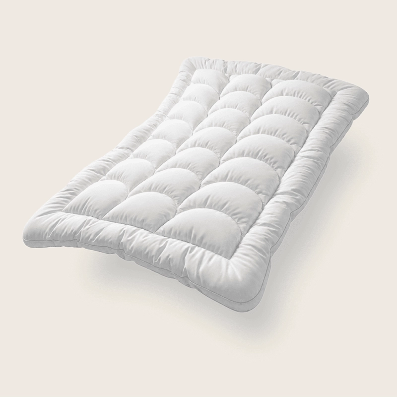 TOPPER CUBRE COLCHON MICROFIBRA GEL HIPOALERGENICO ACOLCHADO 1.5 PLAZAS BLANCO - 9