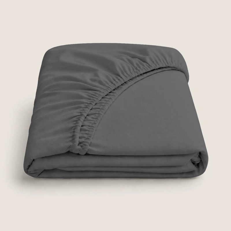 SABANA BAJERA AJUSTABLE 100% ALGODON 200 HILOS ELASTICO 360 CASA NEROLA GRIS 1.5 PLAZAS - 11