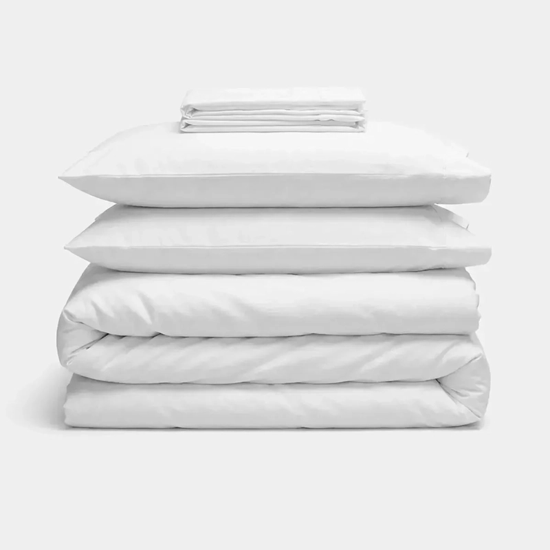 FUNDA PLUMON 2 PLAZAS + SABANA BAJERA + 2 FUNDAS DE ALMOHADA 240X250 CM BLANCO - 9