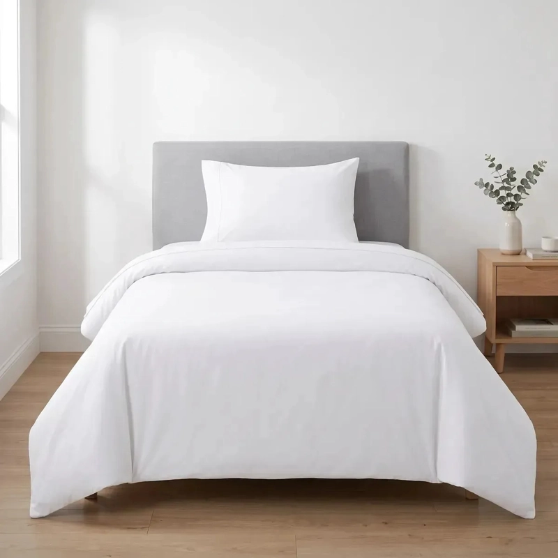 FUNDA PLUMON 1,5 PLAZAS + SABANA BAJERA + 1 FUNDA DE ALMOHADA 185X235 CM BLANCO - 1