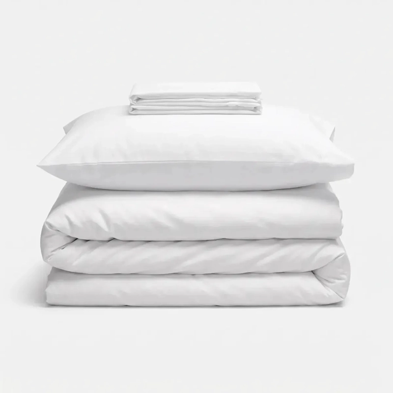 FUNDA PLUMON 1,5 PLAZAS + SABANA BAJERA + 1 FUNDA DE ALMOHADA 185X235 CM BLANCO - 9