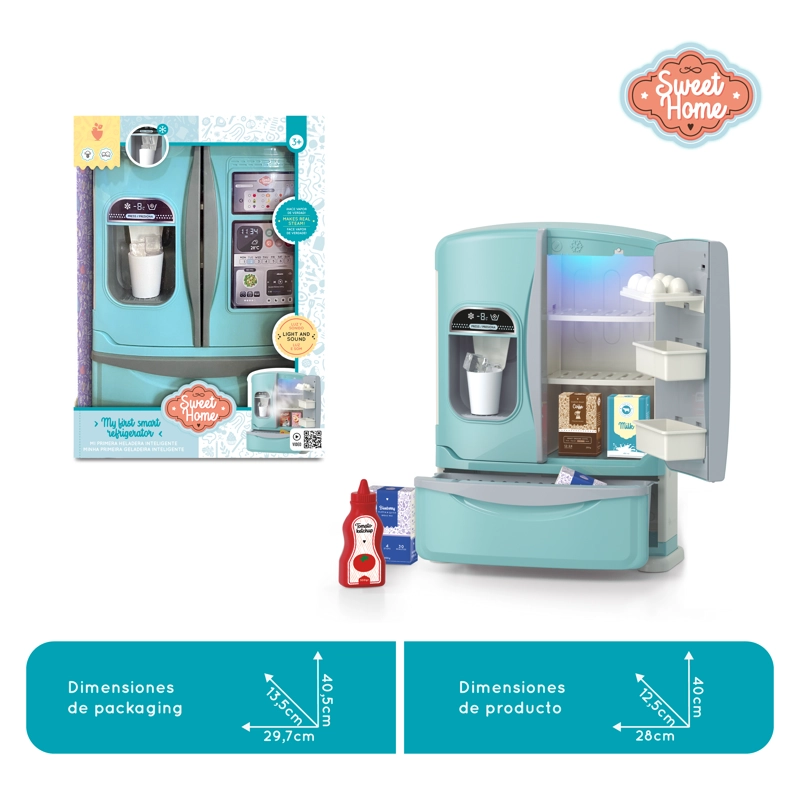 REFRIGERADOR JUGUETE CON VAPOR, LUZ, SONIDO Y HIELERA NIÑAS Y NIÑOS - 3