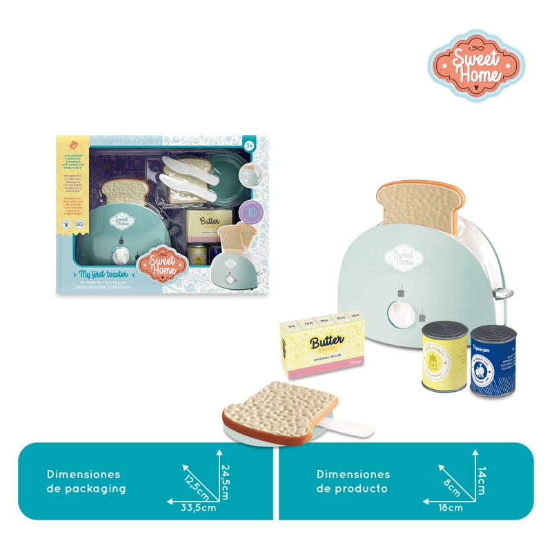 TOSTADORA JUGUETE CON TOSTADAS SALTARINAS Y 10 ACCESORIOS NIÑAS Y NIÑOS - 3