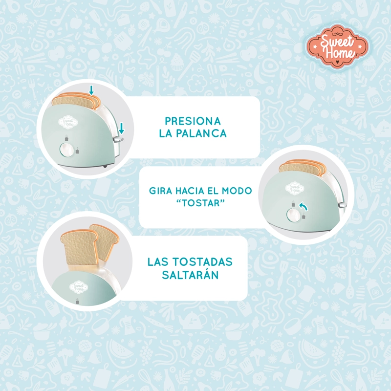 TOSTADORA JUGUETE CON TOSTADAS SALTARINAS Y 10 ACCESORIOS NIÑAS Y NIÑOS - 4