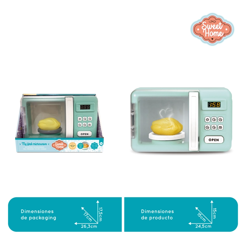 MICROONDAS JUGUETE COMIDA CAMBIA DE COLOR NIÑAS Y NIÑOS - 3