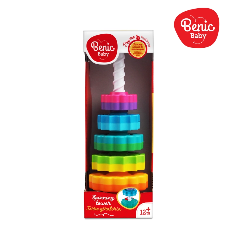 Juguete Torre Giratoria con Anillos Apilables Bebé 35 cm - 2