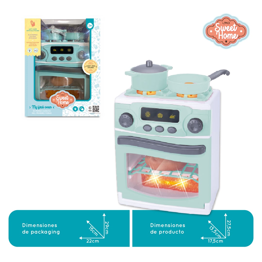 HORNO JUGUETE CON LUZ, SONIDO Y COMIDA CAMBIO DE COLOR NIÑAS Y NIÑOS - 2