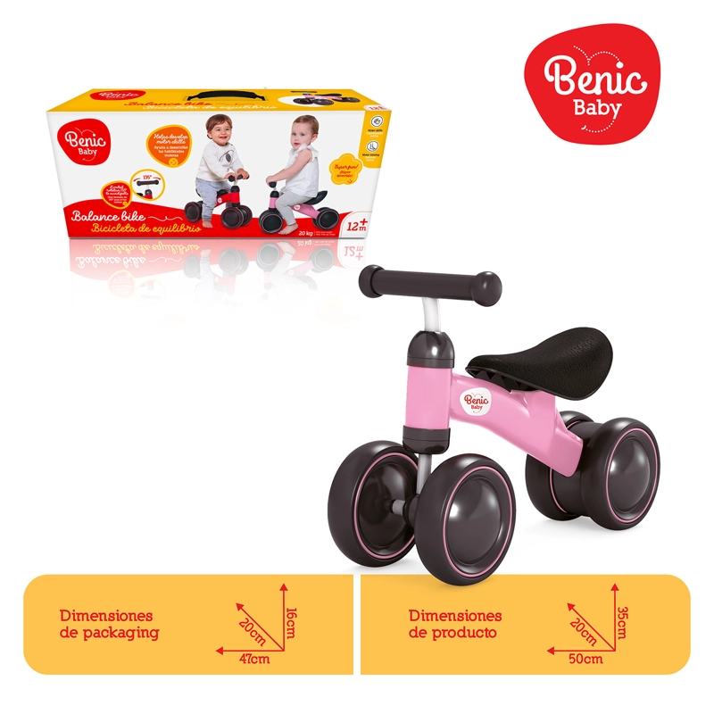 Bicicleta de Equilibrio Rosada sin pedales 50 cm - 3