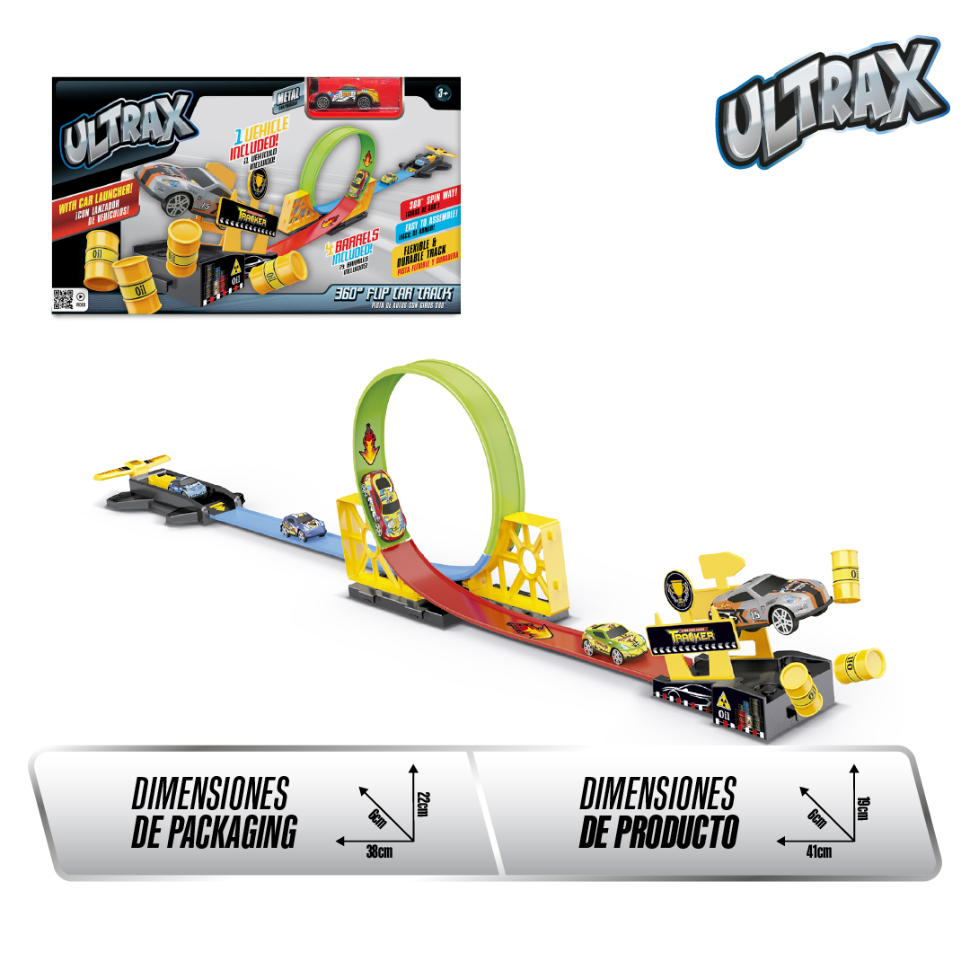 PISTA DE AUTOS CON GIRO DE 360° DE ULTRAX - 3