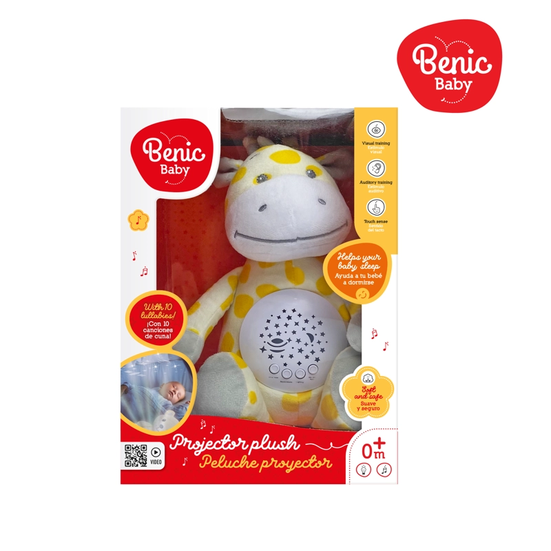 Juguete Peluche Jirafa Proyector de Luces y Sonidos Bebé - 2