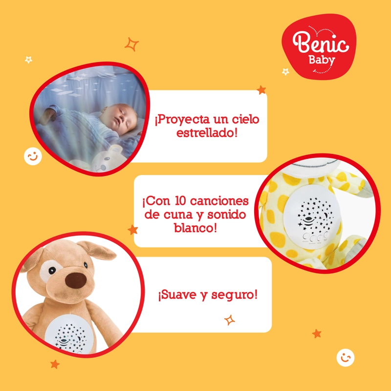 Juguete Peluche Jirafa Proyector de Luces y Sonidos Bebé - 4