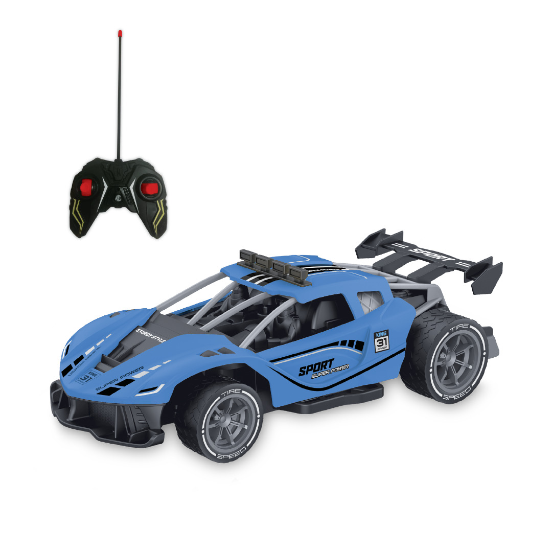 VEHICULO A ESCALA 1:18 CON CONTROL REMOTO A 27MHZ Y BATERIA RECARGABLE - 1