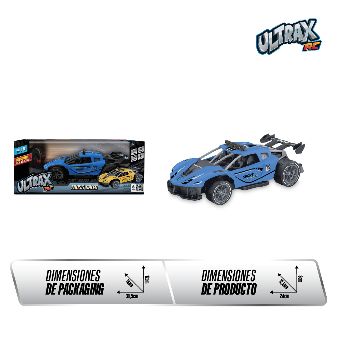 VEHICULO A ESCALA 1:18 CON CONTROL REMOTO A 27MHZ Y BATERIA RECARGABLE - 4