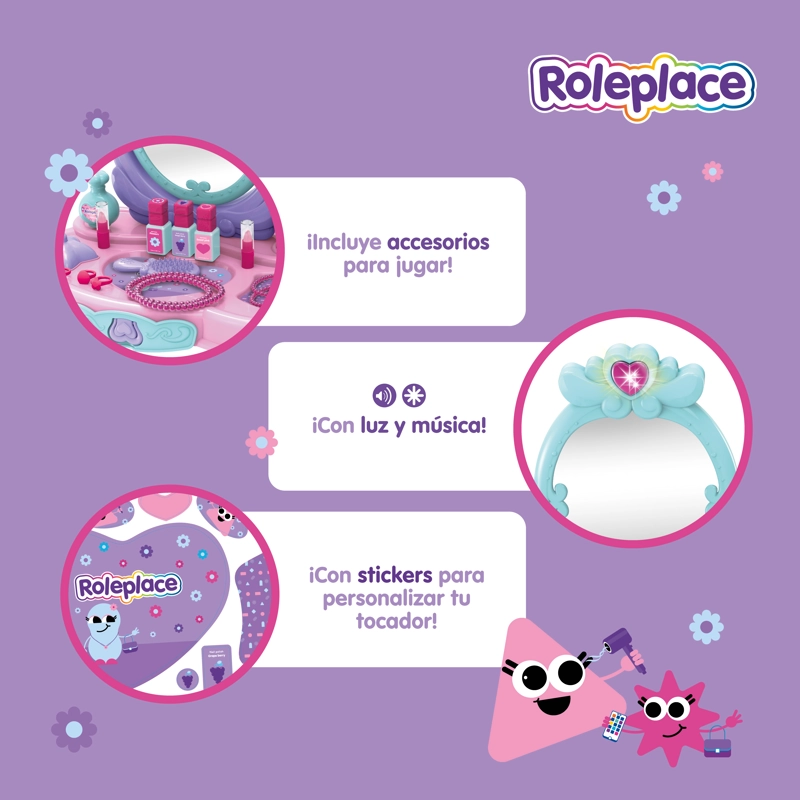 ROLEPLACE TOCADOR JUGUETE CON LUZ, SONIDO Y 16 ACCESORIOS - 4