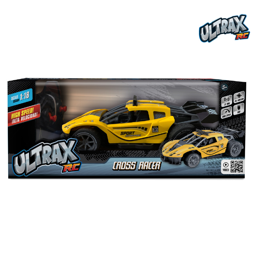 VEHICULO A ESCALA 1:18 CON CONTROL REMOTO A 27MHZ Y BATERIA RECARGABLE - 2