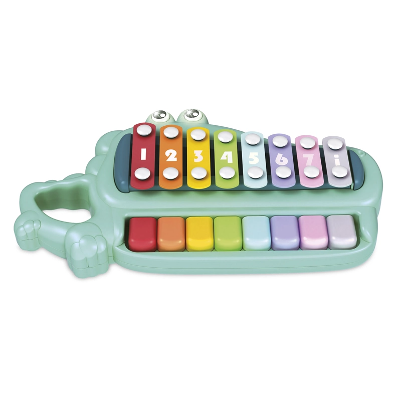 Juguete Xilófono Cocodrilo con Baquetas de Colores Bebé - 1