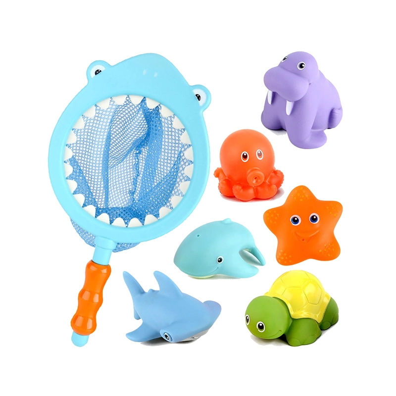 Juego de Pesca con Red Tiburón y Animalitos Juguete Bebé - 1