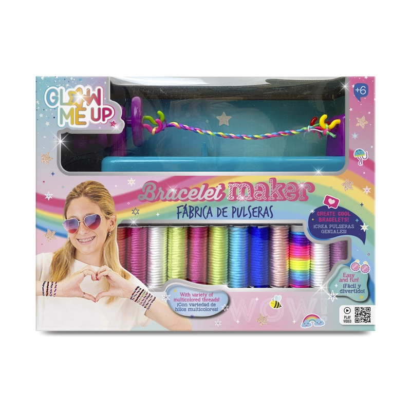 CREADOR DE PULSERAS GIRATORIAS – MAQUINA CON HILOS, MOSTACILLAS Y ACCESORIOS - 1