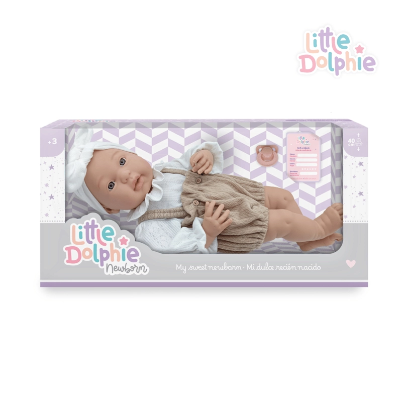 MI DULCE RECIE N NACIDO – MUÑECA DE 40 CM CON CUERPO DE VINILO Y CHUPETE REALISTA - 1