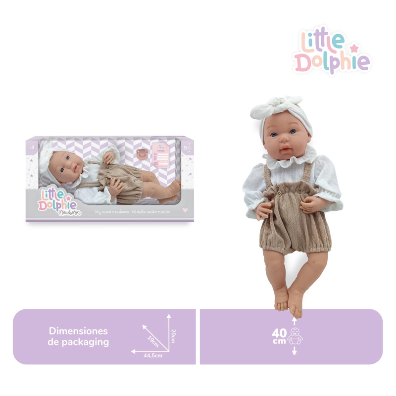 MI DULCE RECIE N NACIDO – MUÑECA DE 40 CM CON CUERPO DE VINILO Y CHUPETE REALISTA - 3